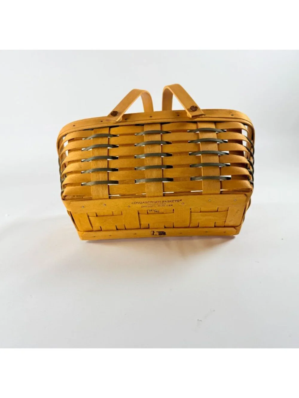 Longaberger 1996 Heritage Collection Basket w/Plastic Protector Rectangle USA